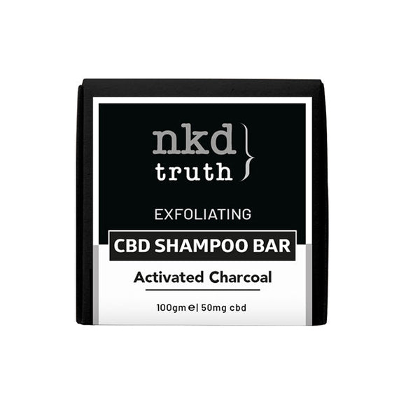 NKD 50mg CBD Activated Charcoal Shampoo Bar 100g
