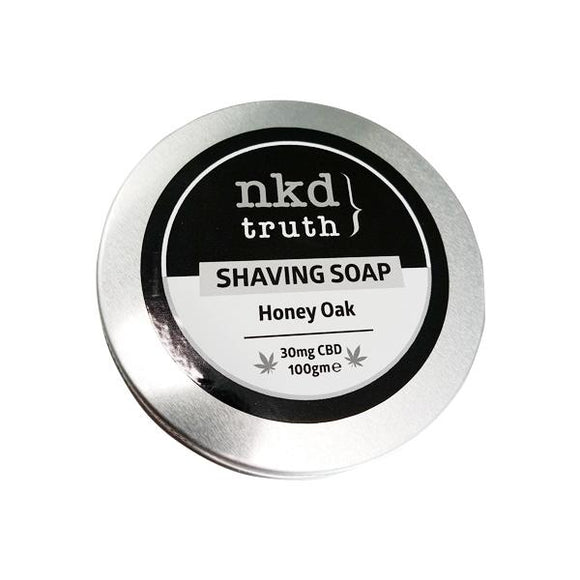 NKD 30mg CBD Speciality Shaving Soap 100g - Honey Oak
