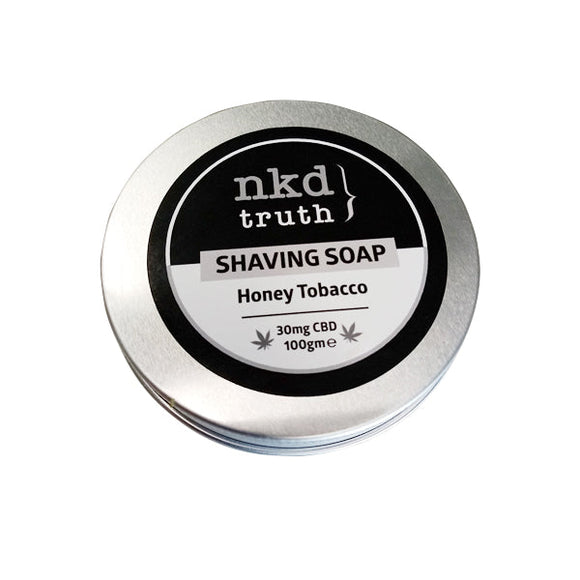 NKD 30mg CBD Speciality Shaving Soap 100g - Honey Tobacco