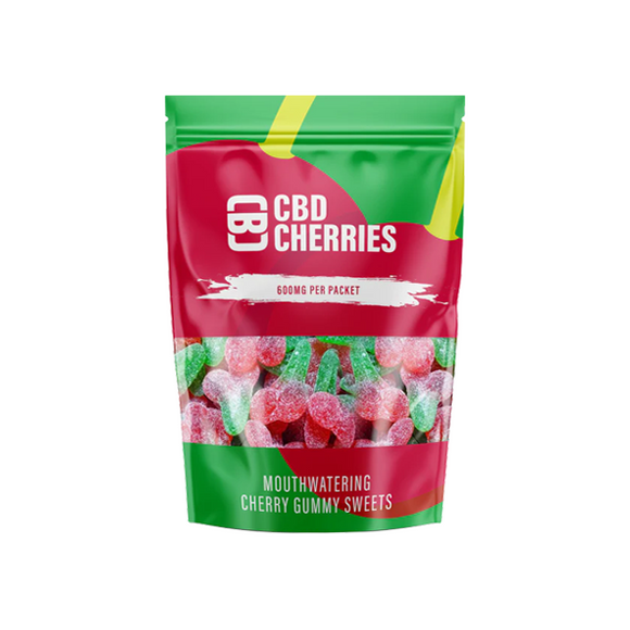 CBD Asylum 600mg CBD Cherry Gummies - 20 Pieces (BUY 1 GET 2 FREE)
