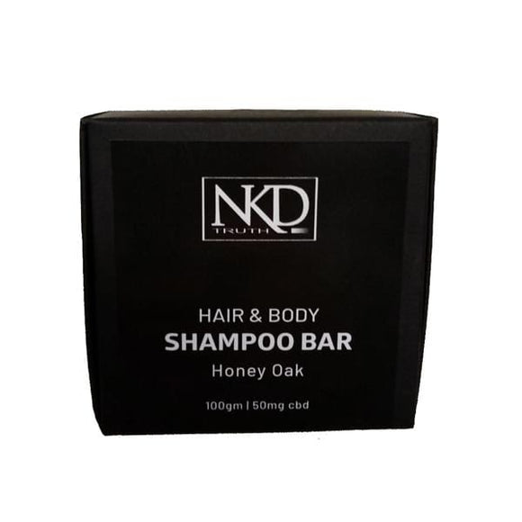 NKD 50mg CBD Speciality Body & Hair Shampoo Bar 100g - Honey Oak