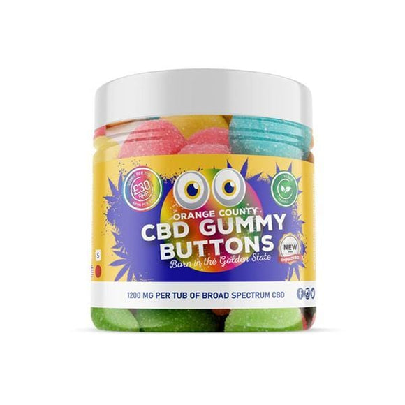 Orange County 1200mg CBD Gummy Buttons - Small Pack