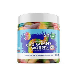 Orange County 1200mg CBD Gummy Worms - Small Pack
