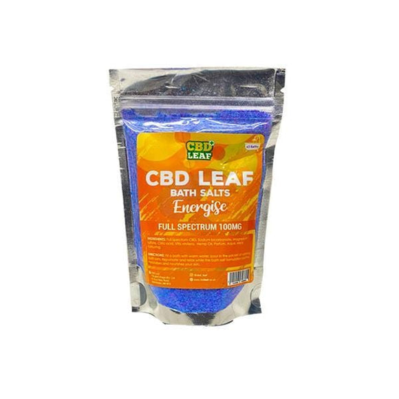 CBD Leaf Full Spectrum  100mg CBD Bath Salts - Energise