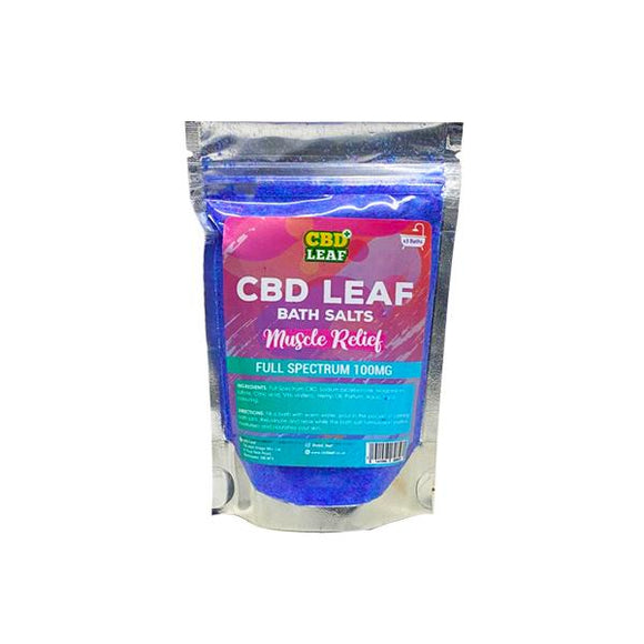 CBD Leaf Full Spectrum 100mg CBD Bath Salts - Muscle Relief