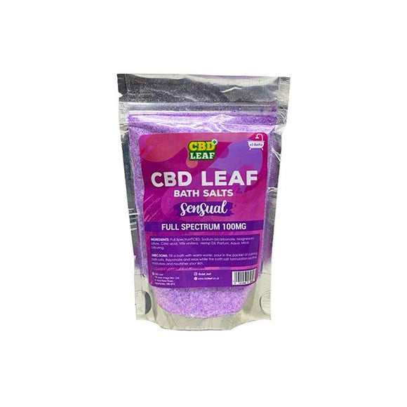 CBD Leaf Full Spectrum 100mg CBD Bath Salts - Sensual