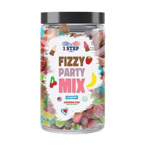 1 Step CBD Standard CBD Fizzy Party Mix Gummies 2400mg (800g) (BUY 1 GET 1 FREE)