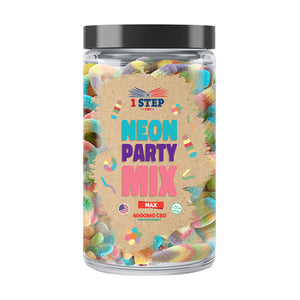 1 Step CBD Max CBD Neon Party Mix Gummies 4000mg (800g) (BUY 1 GET 1 FREE)